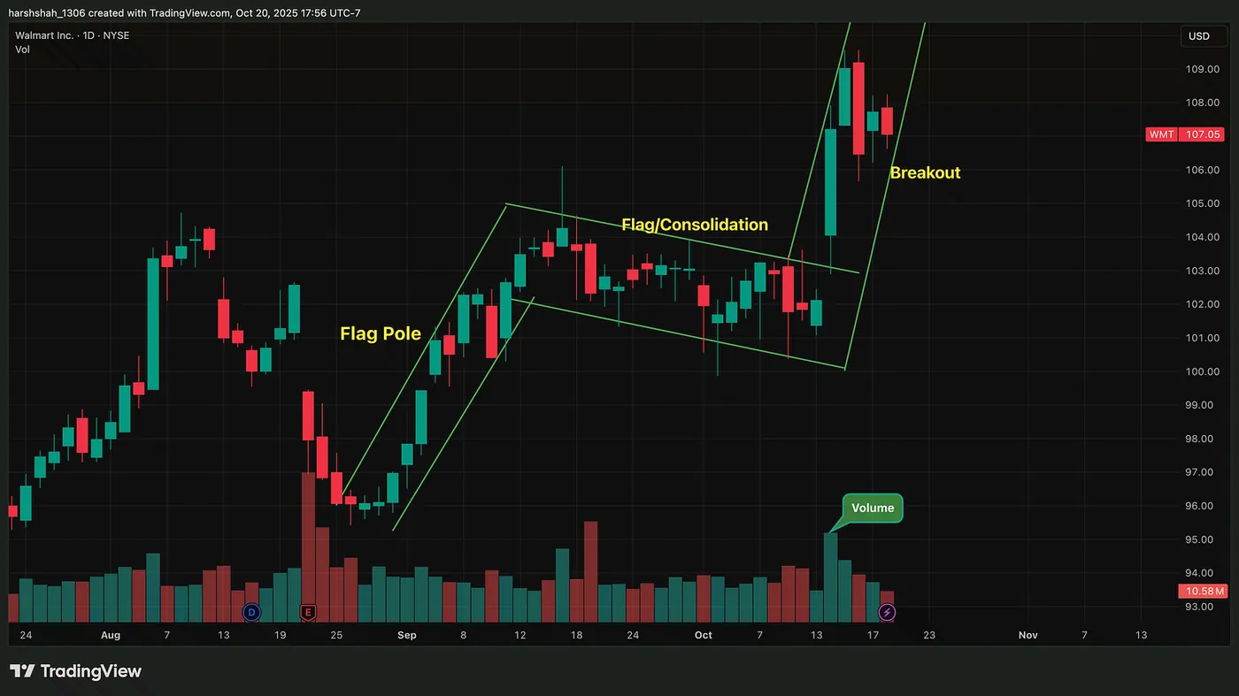 Walmart — Bull Flag Breakout in Play — Amazon and Trade Desk Bull Flag Pattern: Could This Signal a 40%+ Rally Ahead?